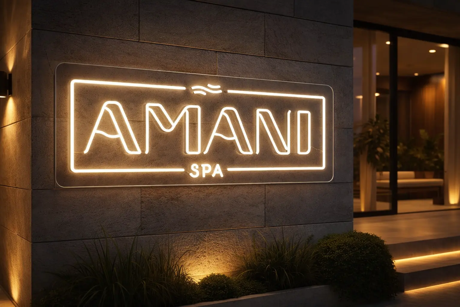 Amani Spa Reclame Luminoso